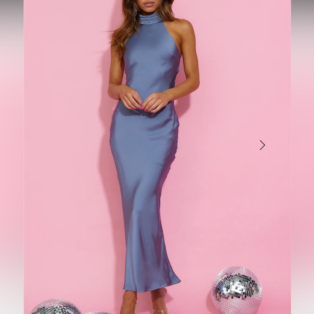 Hello Molly Sleek Blue Maxi Dress